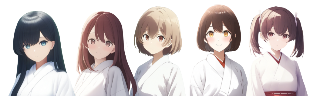 ５人の巫女キャラクター